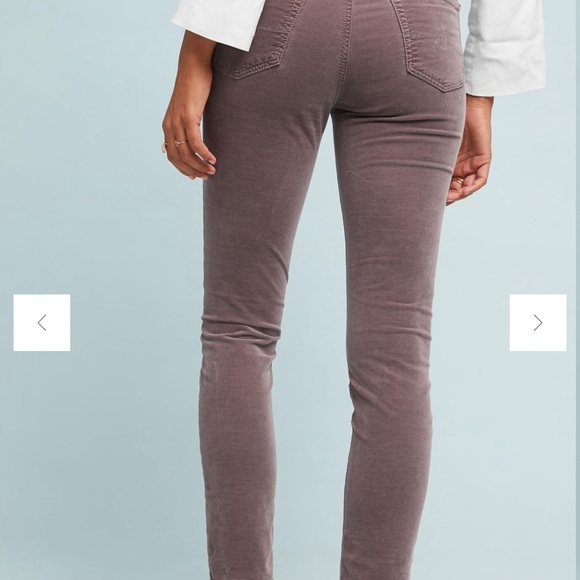 AG Adriano Goldschmied - The Stevie ankle jean - mauve velvet - 30R perfect! - Picture 2 of 11